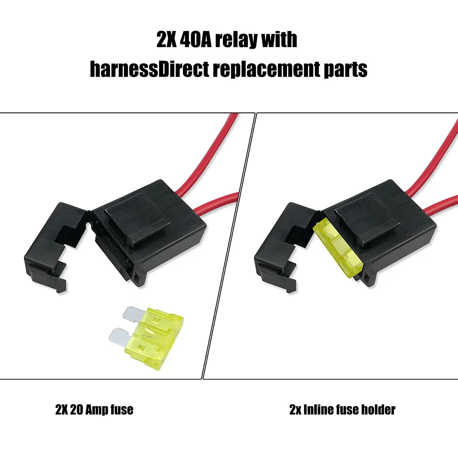 40 Amp Dual Electric Fan Wiring Kit Relay Kit Cooling Harness for Car