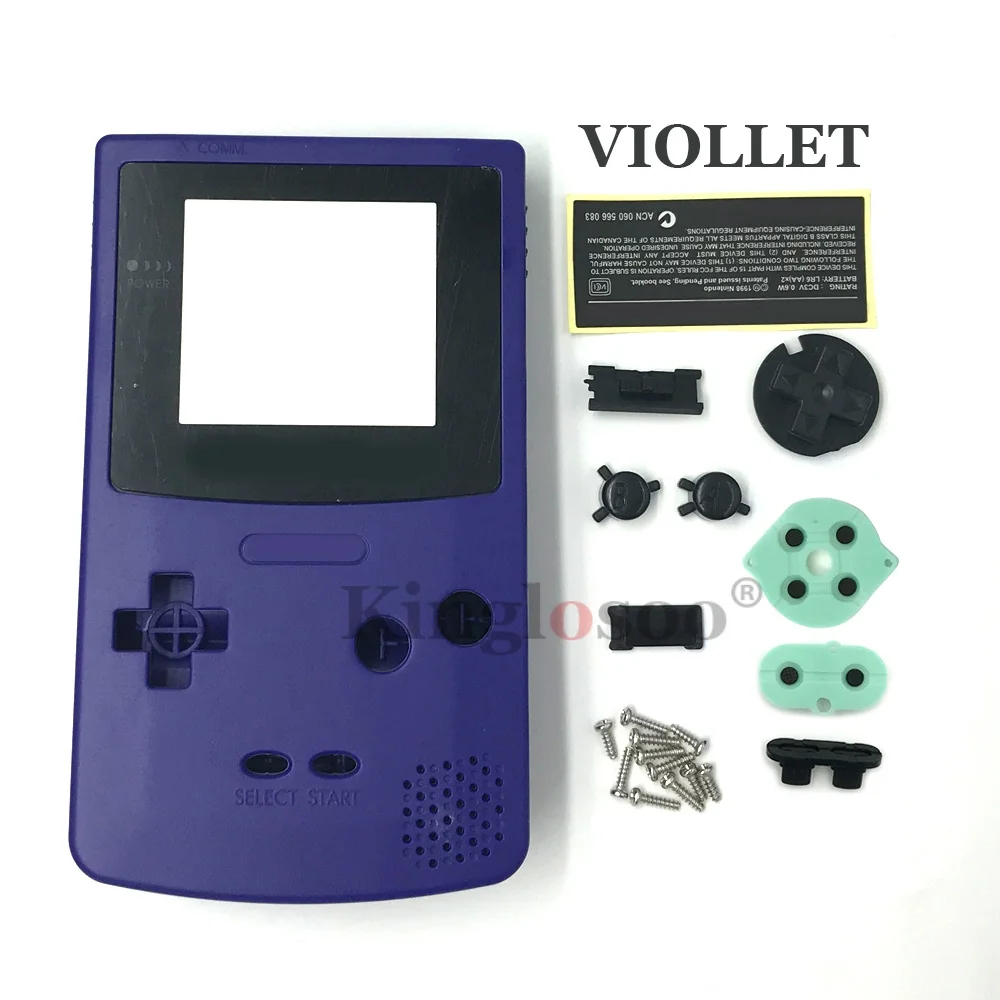 Deluxe Replacement Housing Shell with Rubber Pads and Buttons for GameBoy Color - 19 Vibrant Color Options
