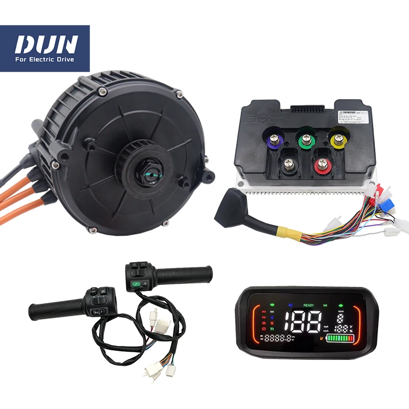 QS165 5000W 90KPH Brushless PMSM Mid Drive Motor with V2 FarDriver Controller ND72450 N7 Display and T08 Throttle For Lightbike