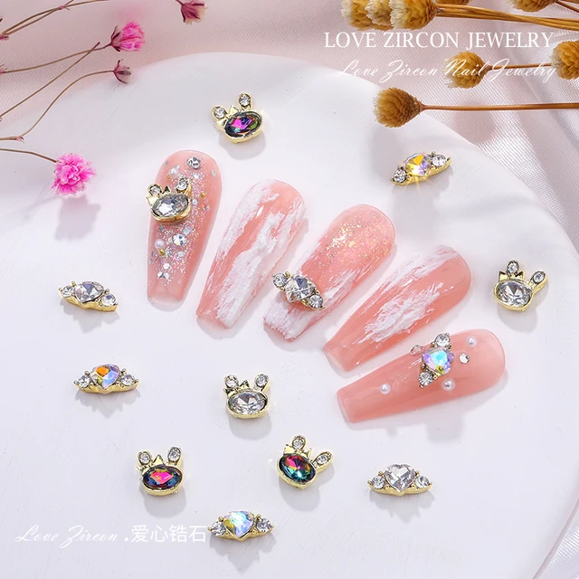 1PC Pearl Nail Charms Heart Shaped Nail Art Jewelry Glitter Nail  Rhinestones Manicure DIY Nails Art Decoration Nail Accessories - AliExpress