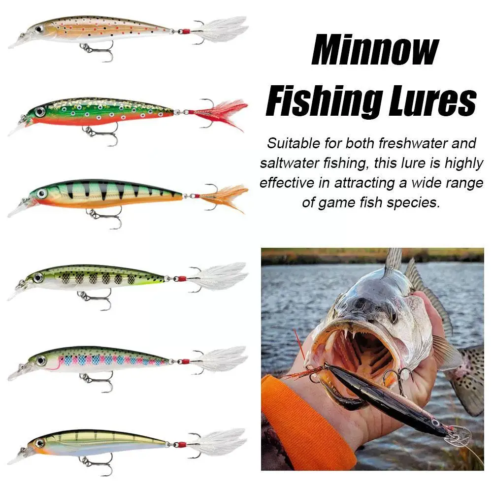 Mini Floating Minnow Wobblers Fishing Lures 9.5cm 13g Bass Plastic Tackle Jerkbait Trout Crankbait Hard Fishing Bait Artific