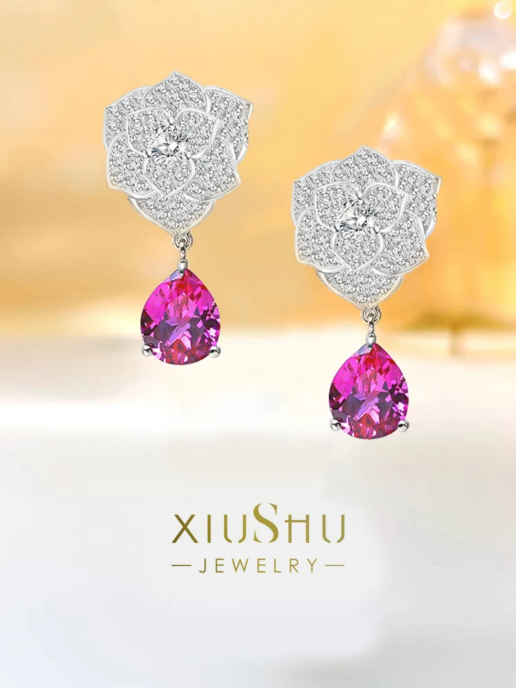 Lavishe Pendientes De Plata De Ley 925 Con Diseño De Flor De Lis, Plata De Ley, No Es Una Piedra Preciosa