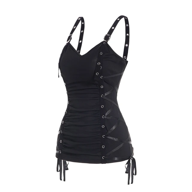 Summer Tank Tops for Women Plain Color Tank Top Ruched Grommet Lace Up Casual Sleeveless Tops топ женский