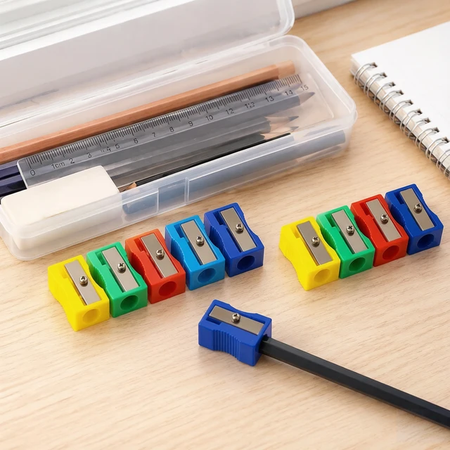 Handheld Pencil Sharpener – 50/100PCS Multi-Color Set with Sharp Metal Blades for Artists, Students & School Supplies TMZ 1