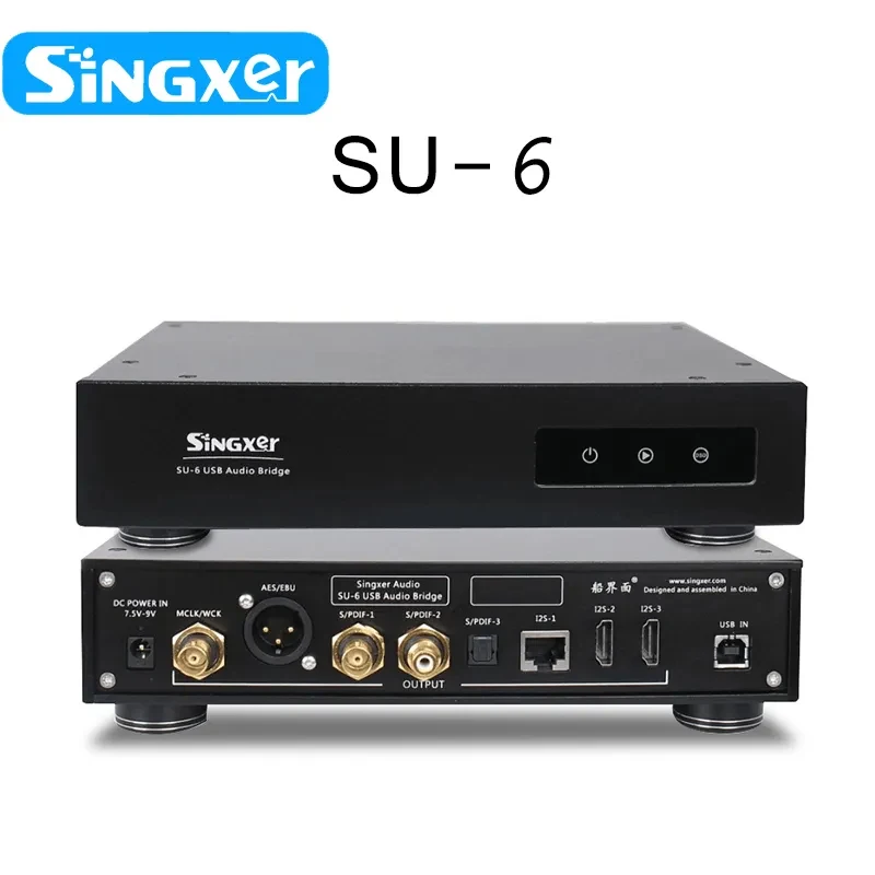 

Singxer SU-6 Audio Interface XMOS XU208 CPLD Femtosecond Clock USB Digital Interface SU6