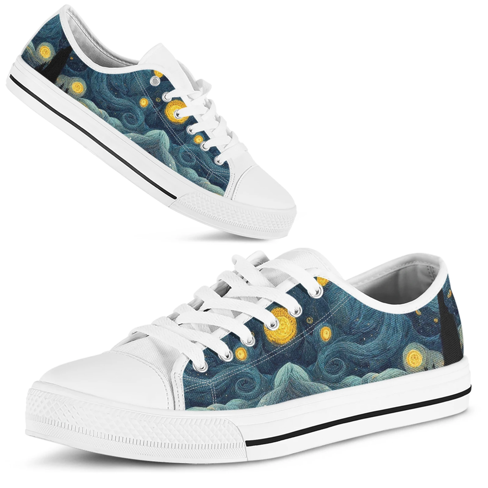 国内で当店のみ ADC - Starry Night Low-Top Skate Shoes Starry Night Men – Freaky Shoes®