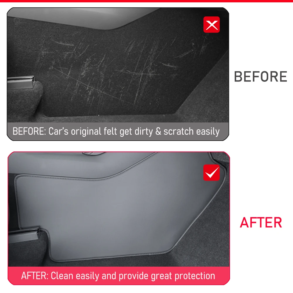 테슬라 모델 Y 주니퍼 2025 2026 센터 콘솔 측면 발판 가죽 보호 커버 발 매트 액세서리