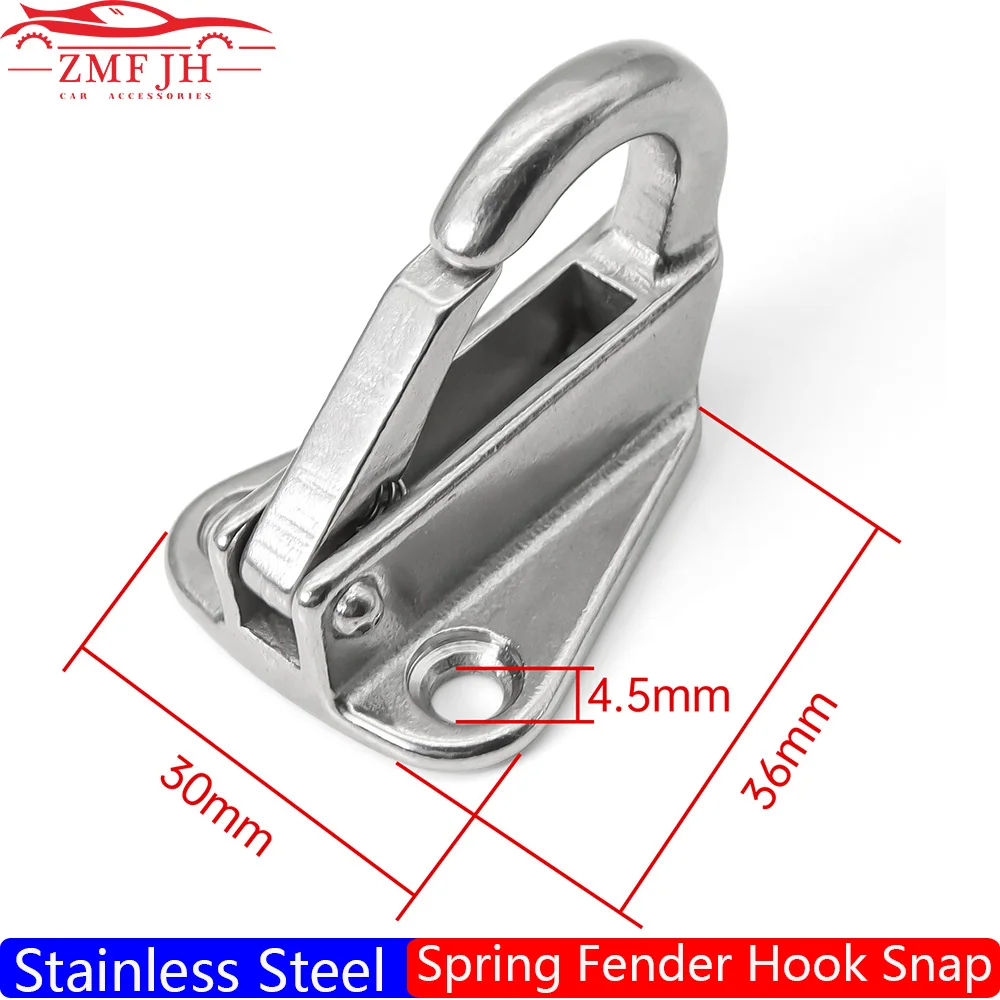 Boat Fender Hook Arine Fender Hooks,4pcs Stainless Steel 316 Spring