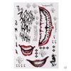 4 Styles Temporary Tatoo Waterproof Fake Tattoo Sticker The Joker Halloween Tattoos Tatouage Tatto For Men Women 5