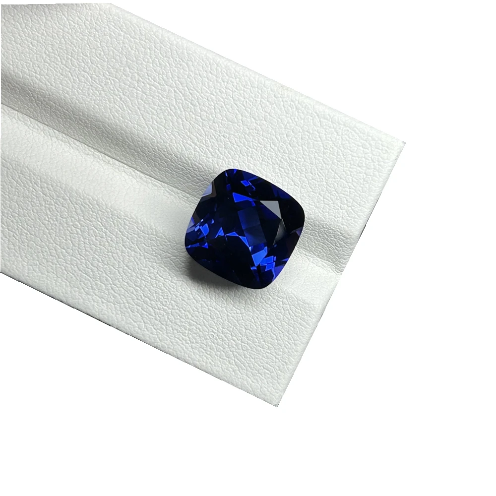 Meisidian 9X9mm 4Carat Cushion Corundum Royal Blue Sapphire