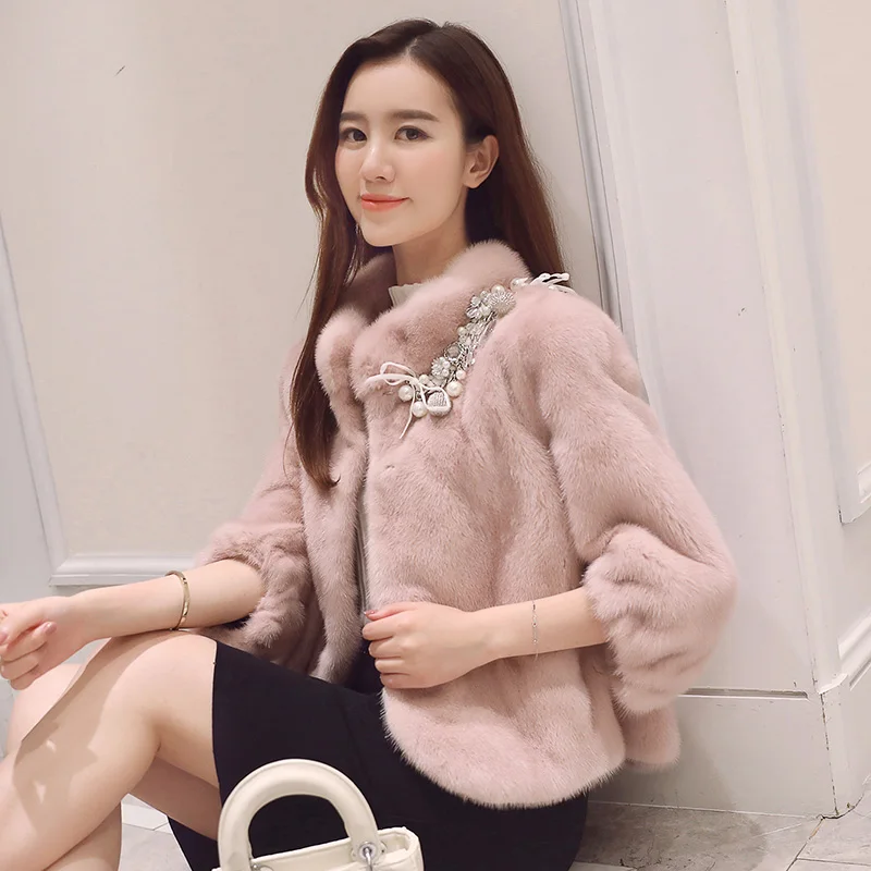 Real Fur Coat Women Natural Fur Mink Jacket New Winter Fur Coats Korean