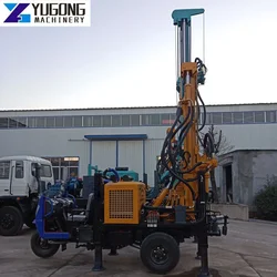 300m 500m Depth Crawler Rock Borehole Homemade Water Well Drilling Rig Machine Rock Water Well Drilling Rig Machines for Sale