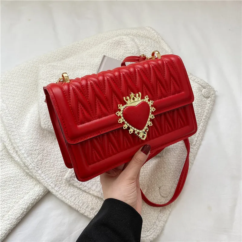 

New Fashion PU Leather Shoulder Messenger Bags for Women Solid Color Designer Handbag Brand Female Crossbody Bags Bolsa Feminina