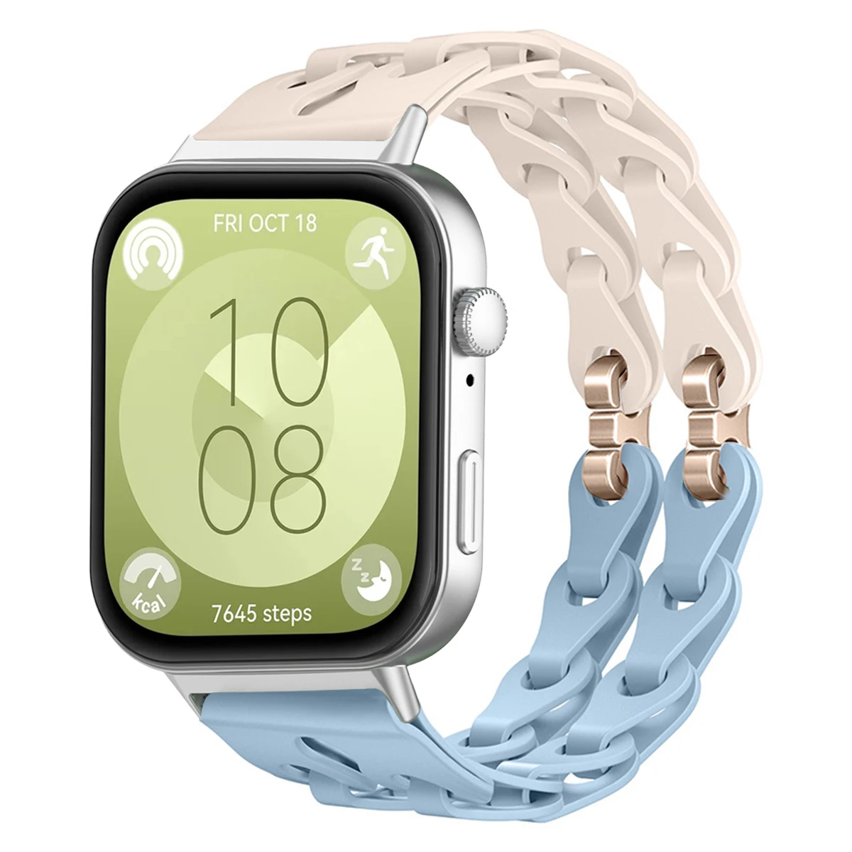 Elegant Chain Silicone Strap - Adjustable Wristband Bracelet Replacement Accessories