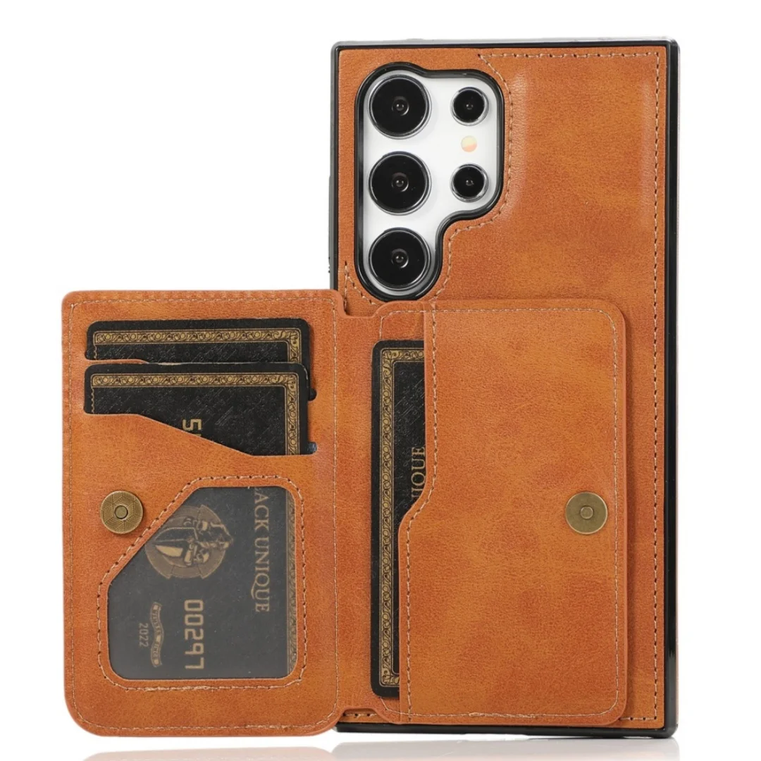 Anti-Theft Wallet with Blocking Layer and Magnetic Leather Phone Case