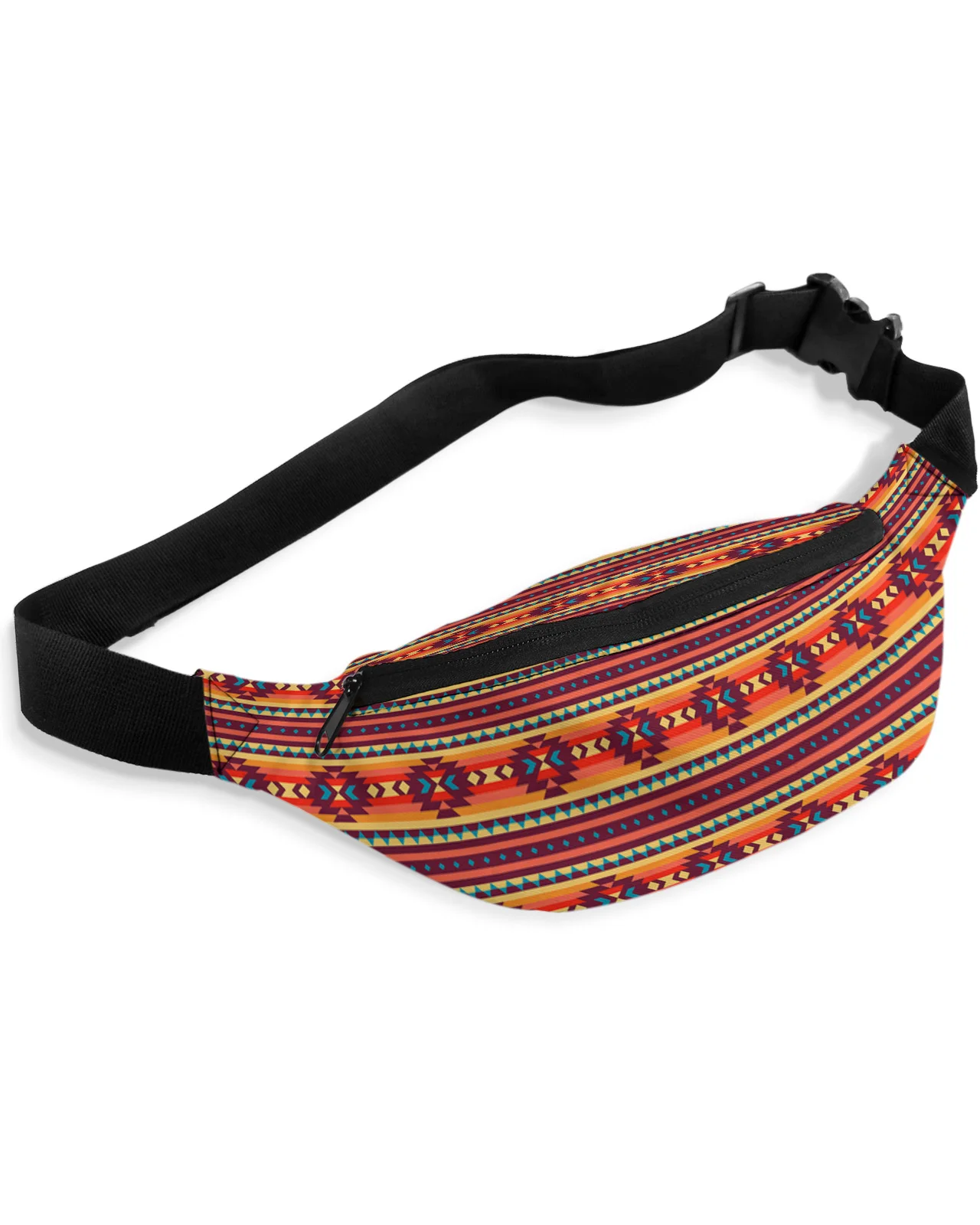 

American Tribal Pattern Waist Bags for Women Man Travel Shoulder Crossbody Chest Bags Waterproof Fanny Pack