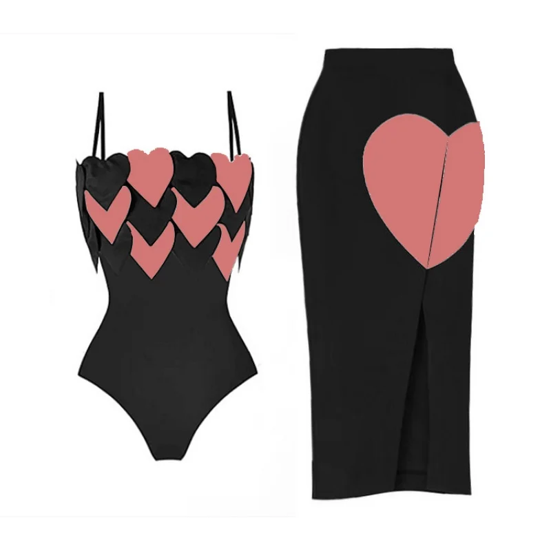 2024New One-Piece Triangle Swimsuit Sexy Hot Sale Swimsuit Sexy Band Wrap Skirt