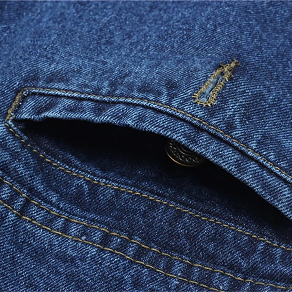 Classic Thick Mens Jeans Spring Autumn 100% Cotton Black Denim Overalls Men High Quality Regualr Fit Jeans Vintage Blue Trousers 5