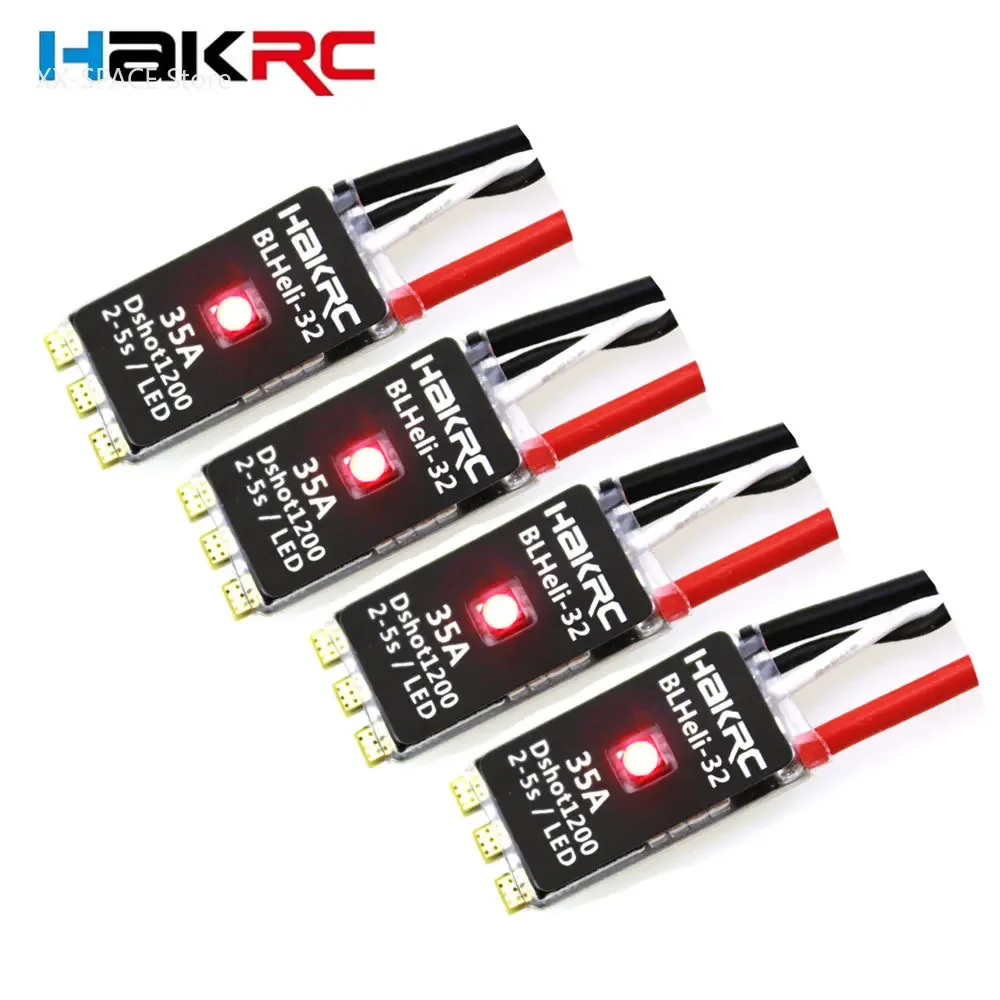 

4 шт. HAKRC 35A blheli _ 32 Dshot1200 2-5S LIPO Brushless ESC Встроенная модель для гоночного дрона RC FPV