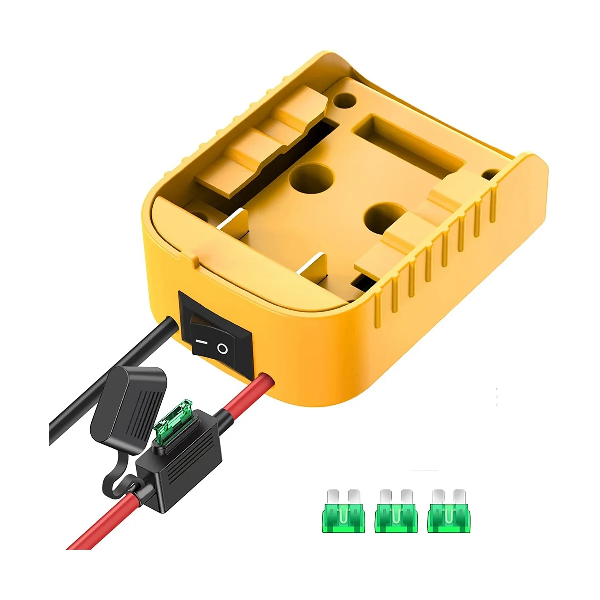 

Battery Adapter with Fuse and Switch for Dewalt 20V /18V DCB200 DCB203 DCB205 DCB206 Li-Ion Batteries Power Connecter A