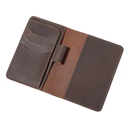 Leather Journal Cover with Multifunctional Organizer and Pen Loop (Brown)