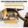 Metal Wall Storage Cabinet w Flip-Up Door Adjustable Shelf Metal Cabinet Hanging Garage Upper Cabinets Floating Lockable Steel 5