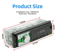 BQCC 1din Universal Car Radio MP3 Player FM/BT/AUX/USB/TF/Mobile Phone Charging 7 Color Lights Wiring Protection Car Audio - Image 5