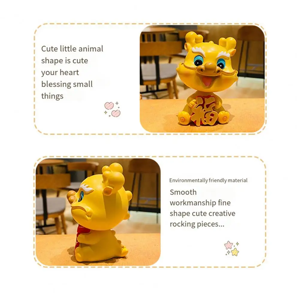 

Cute Dragon Figurine 2024 Lucky Dragon Figurine Adorable Chinese Zodiac Statue for Car Dashboard Desktop Decoration Dragon Toy