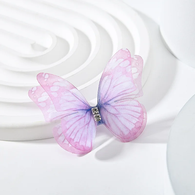 5cm 20pcs 3D Butterfly Appliqué Mesh Patch for DIY Crafts and Decorations