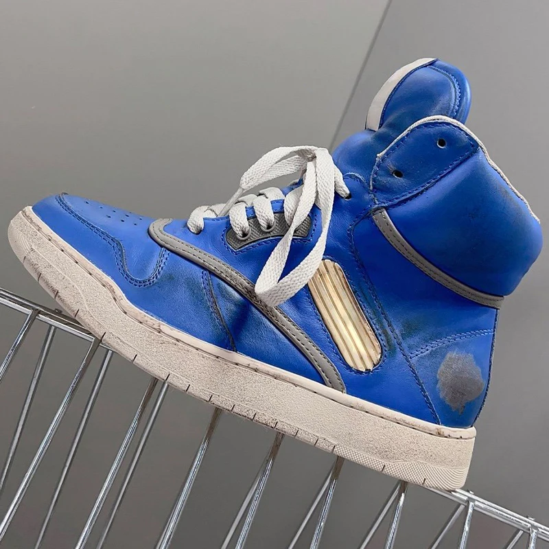 

Female Leisure Shoes Autumn New Unique Geometric Pattern Design Upper Casual Shoes Old Craftsmanship Women High Top Loafers