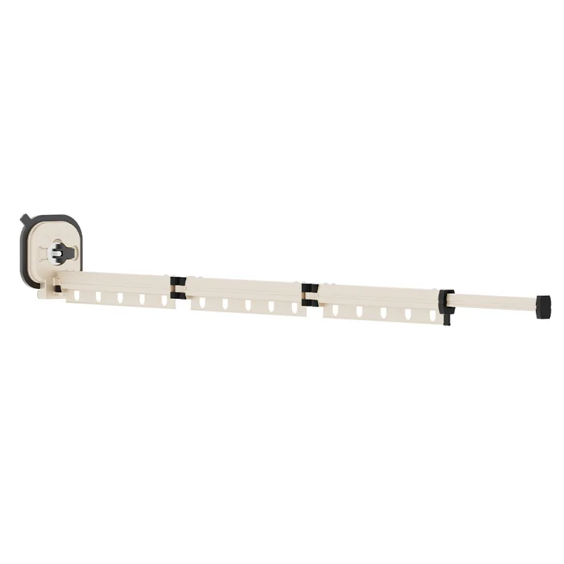 Retractable Clothes Hanger Wall Mounted No Punching Laundry Drying Rack Foldable Drying Racks Space Saving For Bathroom Balcony