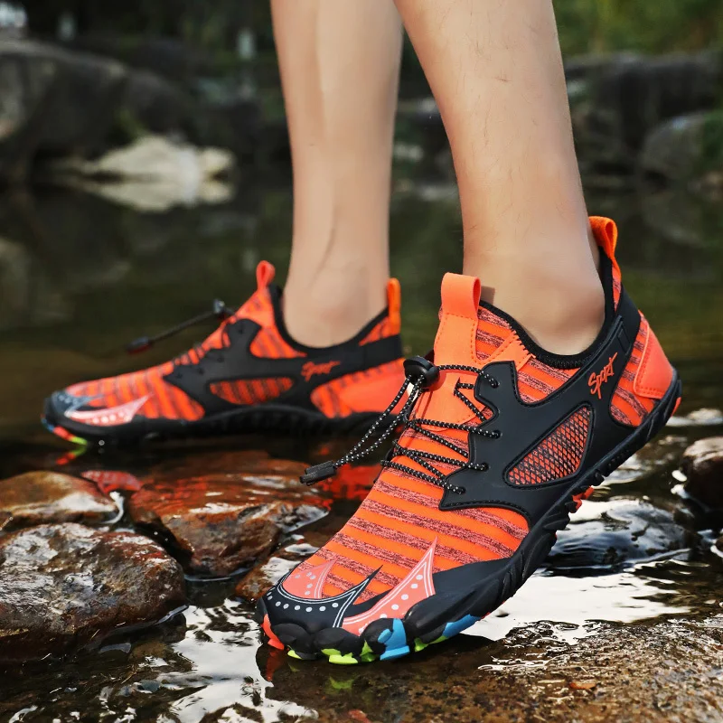 Men Women Aqua Shoes Drainage Water Shoes Beach Wading Swim Sandals Quick Dry Boating Barefoot Diving Fishing Surfing Sneakers