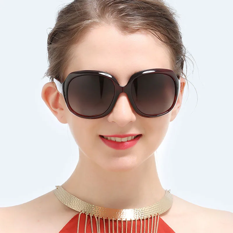 

New Women's Large Frame Oval Sunglasses Women Outdoor Cycling Circular Sun Glasses Sports UV Protection Eyewear UV400 Goggles