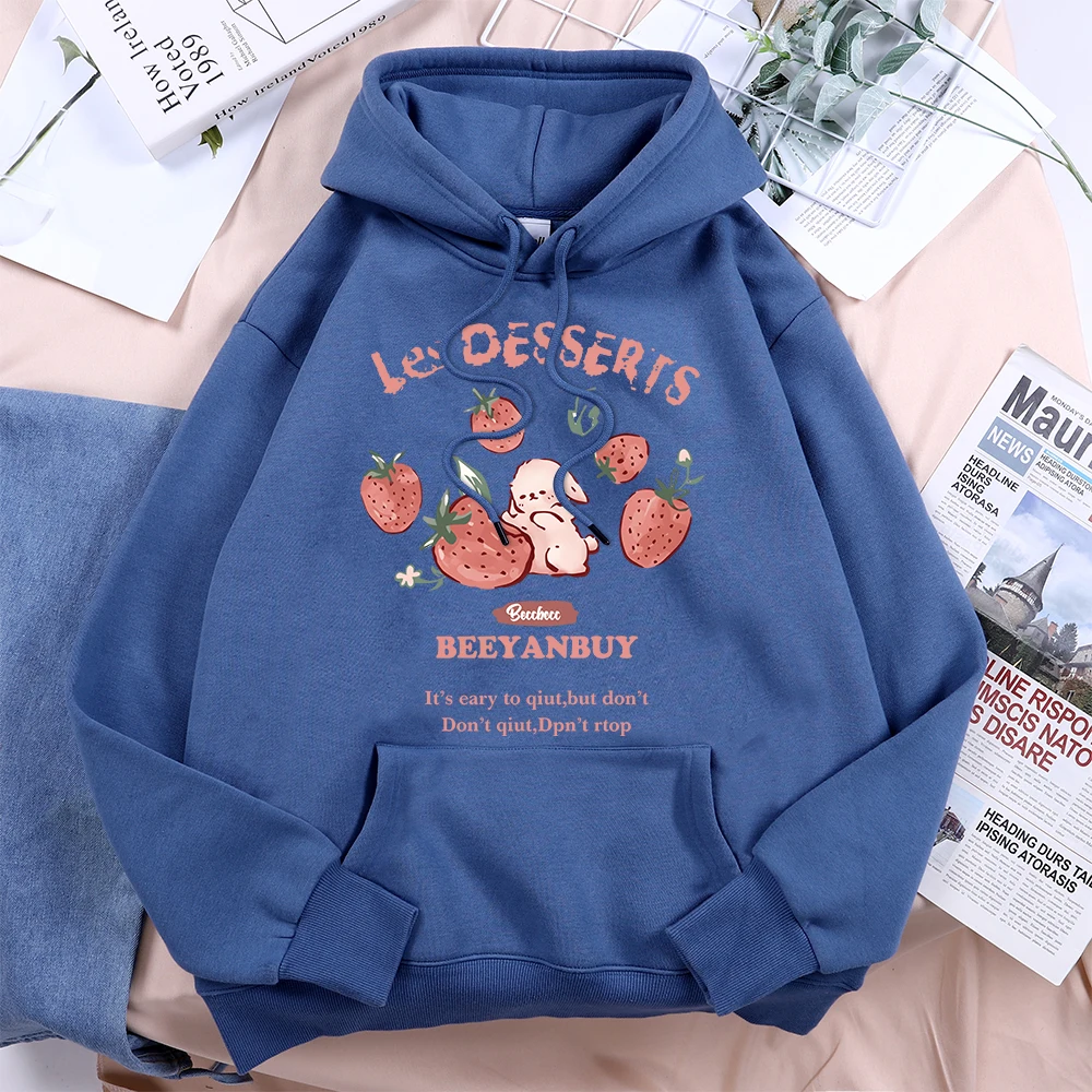 Pink Rabbit'S Les Desserts Print Sweatshirts Women'S Fashion Sportwear Unisex Stylish Sweatshirt Streetwear Everyday Top 2