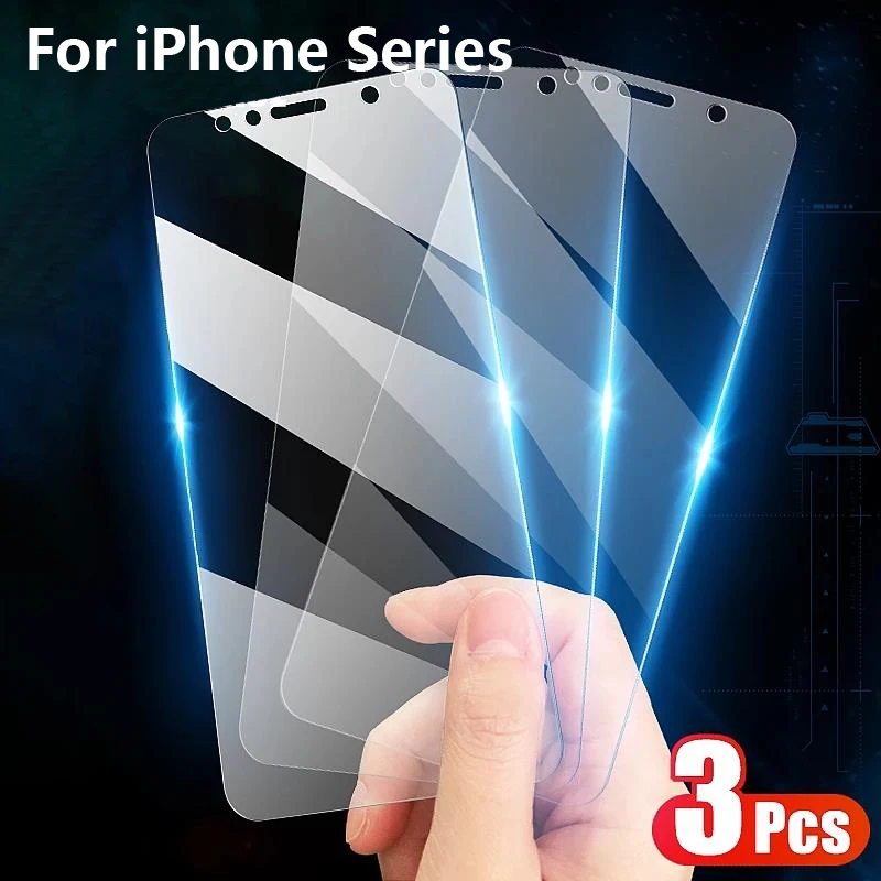 

Защитная пленка для Iphone 6 X XR 11 Pro Max 12 13, 3 шт., закаленное стекло, защитная Передняя пленка для Iphone SE 2020, защитная пленка