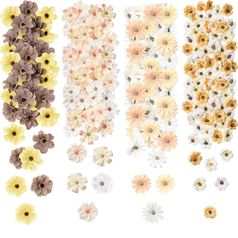 50 Stück Mini-Mix Künstliche Rosenblütenköpfe Seidenblumen für Heimdekoration Hochzeitsdekoration Bastelbedarf Kranz Geschenke Zubehör – Detail 8