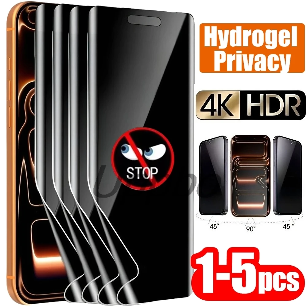 1-5Pcs Hydrogel Privatsphäre Screen Protector Für Samsung Galaxy A56 5G A16 A55 A15 A54 A36 A35 a26 A25 A24 A06 A05 Anti Spy Film – Detail 1