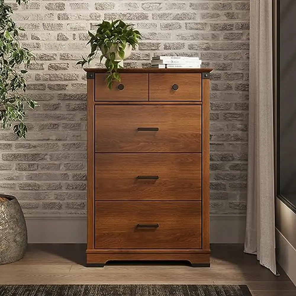 3-Piece Redmond Nursery Furniture Set 4-in-1 Convertible Crib Dresser Chest Strong Pine Wood MDF Coach Cherry Dapper Gray Safety 4