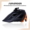 Sunrimoon MTB Fahrradhelm mit Visier atmungsaktiver Fahrradhelm plus LED-Licht und für Kamera Installation möglich UNISEX