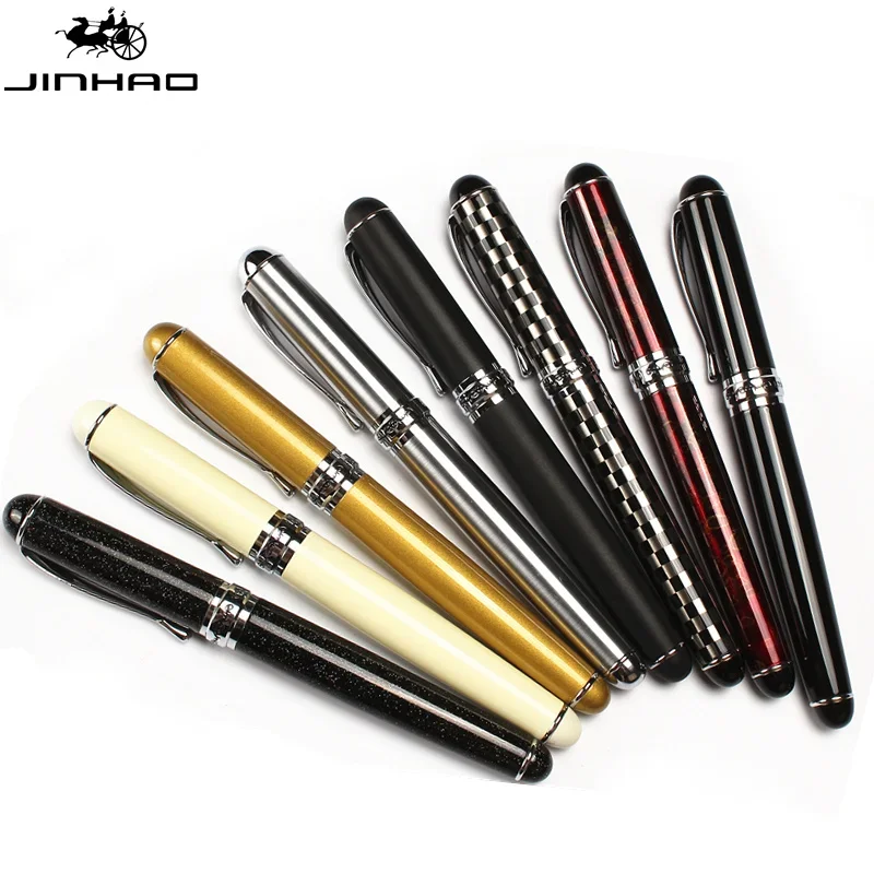 JINHAO 750 Lacquered With Silver Trim Calligraphy Nib Fountain Pen 15 Colours Without Pencil Box luxury writing gift pens 3d printing pen with 12 colours 3d doodle pen filament refills abs pla 1 75mm 3d printing best pen for kids with abs filament