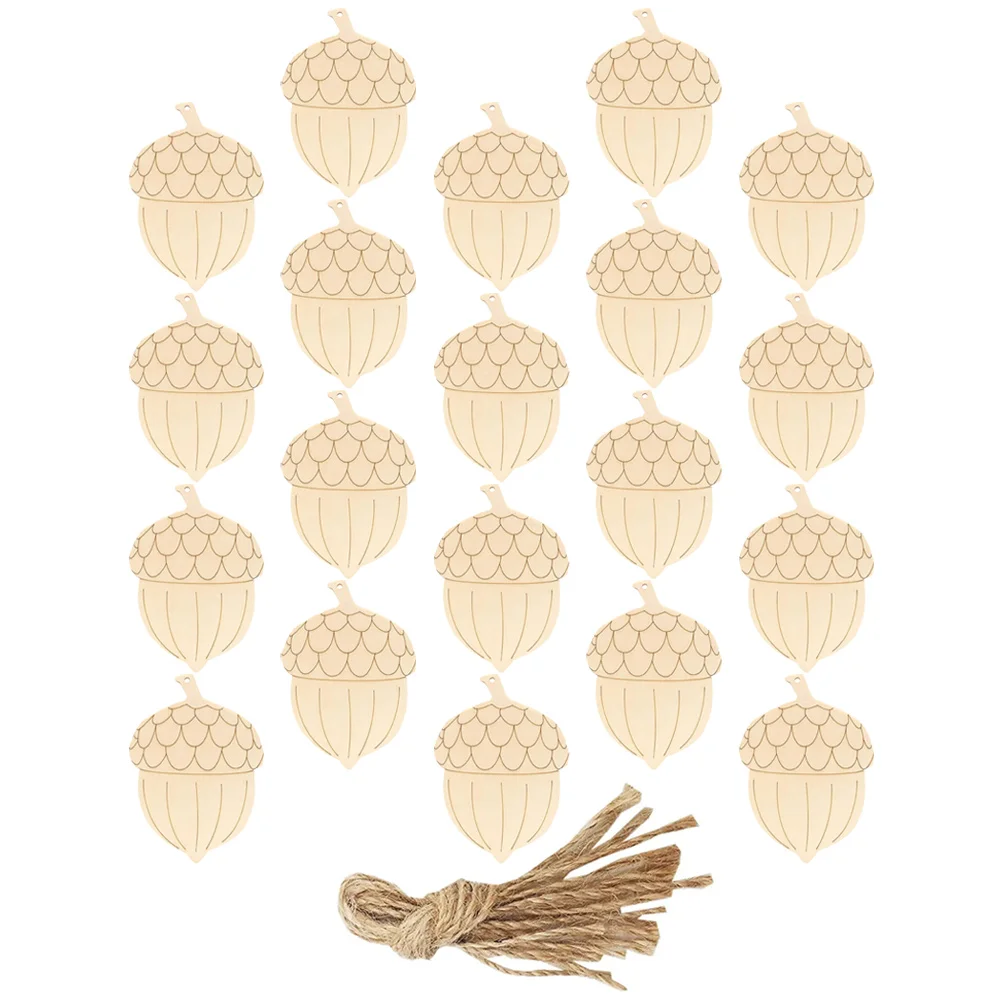 

20 Pcs Wooden Pine Cone Party Christmas Decoration Pendant (20pcs) Tree Decorations Painting Ornament Graffiti Chips Blank Hand