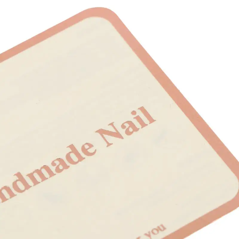 10 Blatt Verpackungskarten für Press-On-Nägel, Musterkarten für künstliche Nageldesigns, handgemachte Maniküre-Musterkarten für den Salon – Detail 10