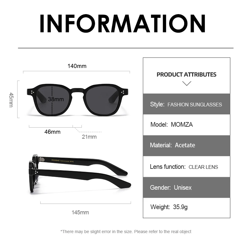Retro Acetat hochwertige Sonnenbrille Persönlichkeit Männer Frauen Vintage klassische quadratische Sonnenbrille Outdoor-Fahren Sonnenbrille UV400 – Detail 7