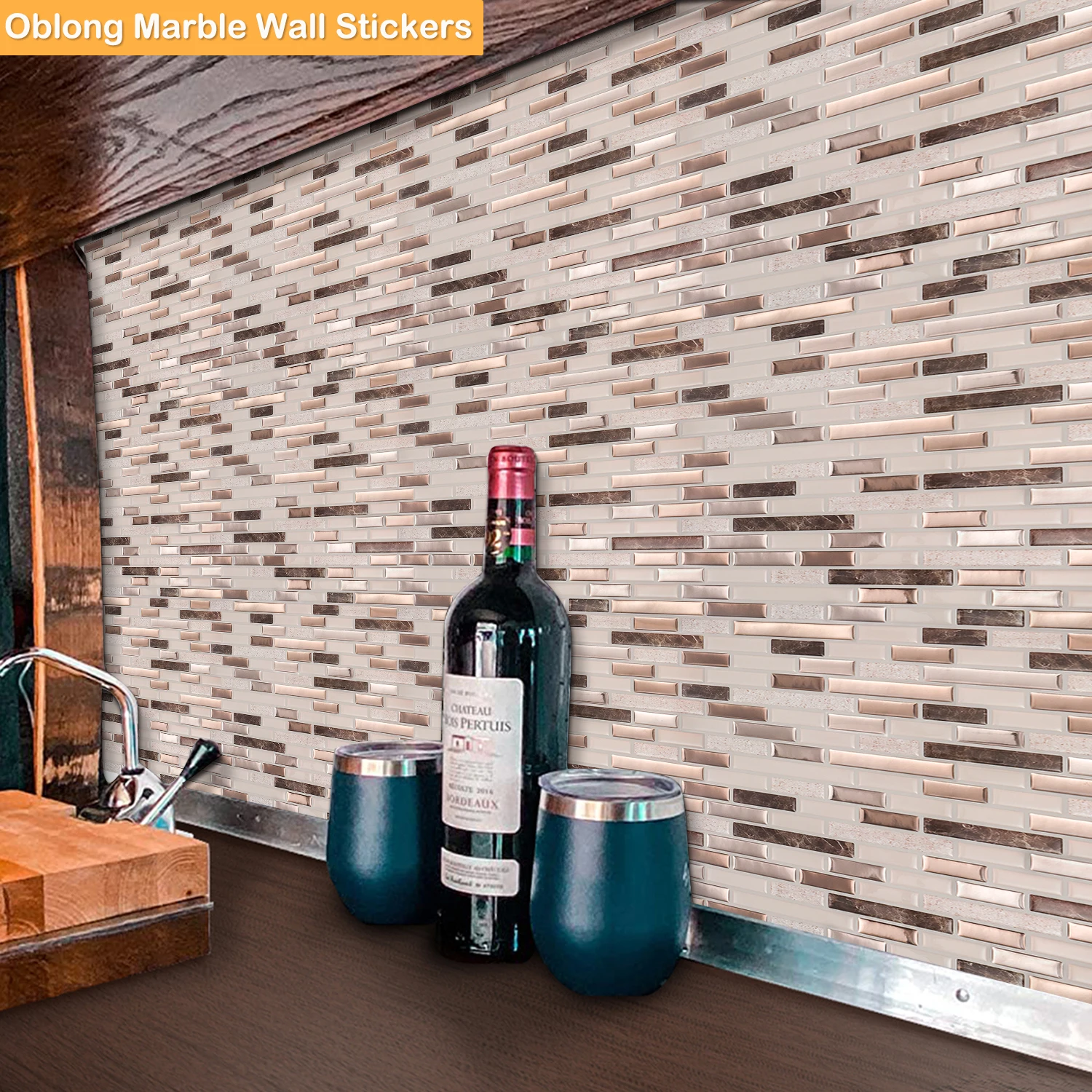 Vividtiles3DMosaicWallTilesSelfAdhesiveWaterproofVinyl