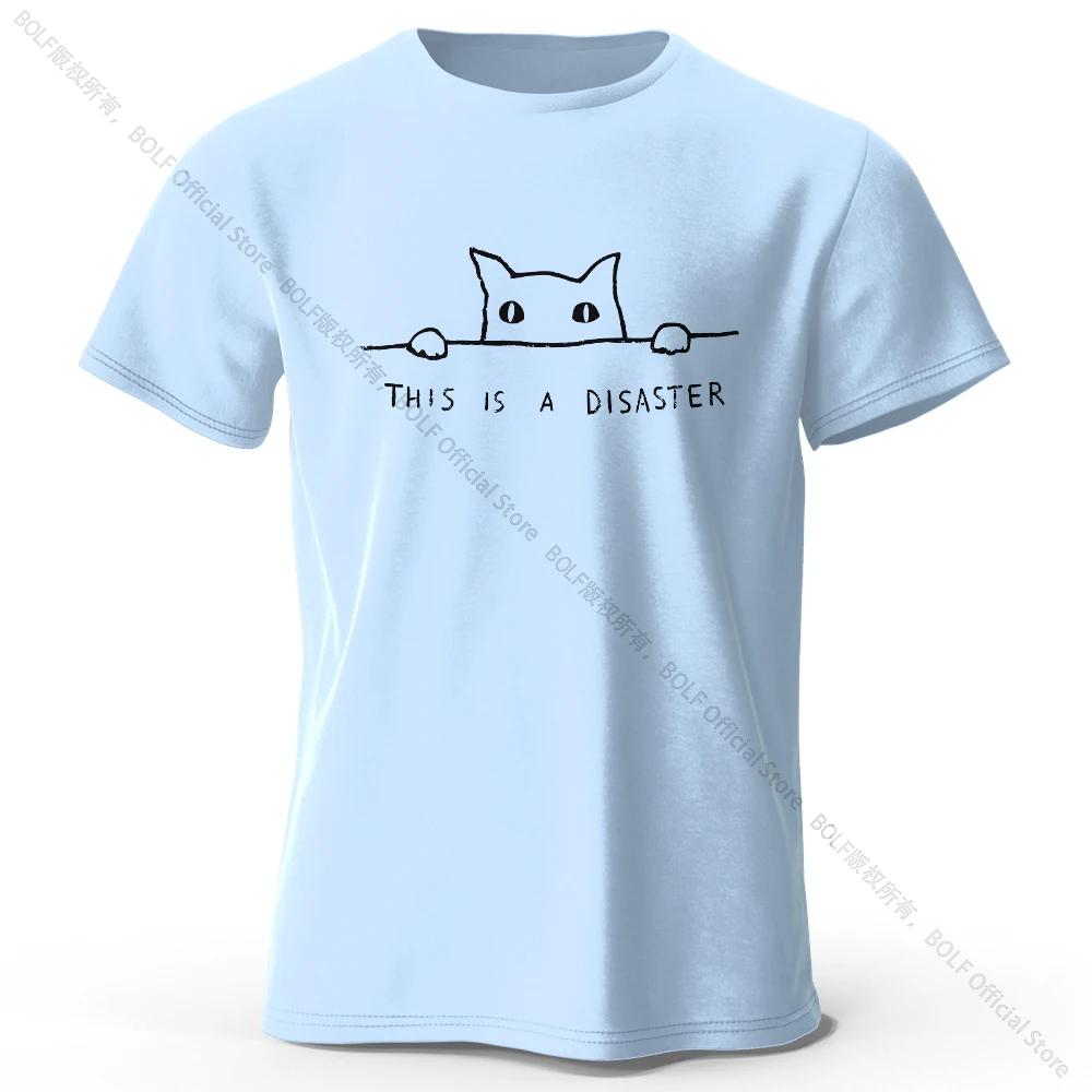 Elegant Minimalist Cat Line Art 100% Cotton Unisex Tee - Soft, Breathable Round Neck Short Sleeve