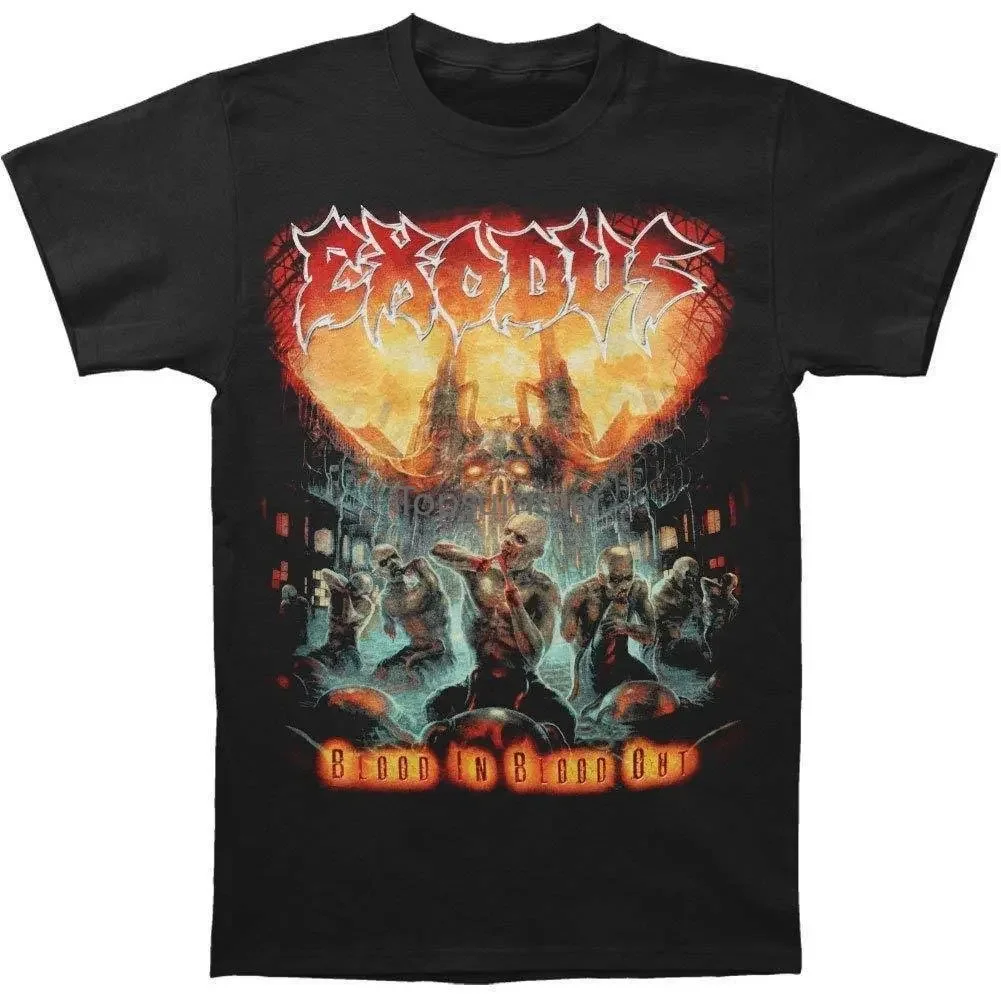 

Exodus Men'S Bonded By Blood T-Shirt Blood Out Exodus Men'S Short Sleeves Cotton Fashion T Shirt Top Tee