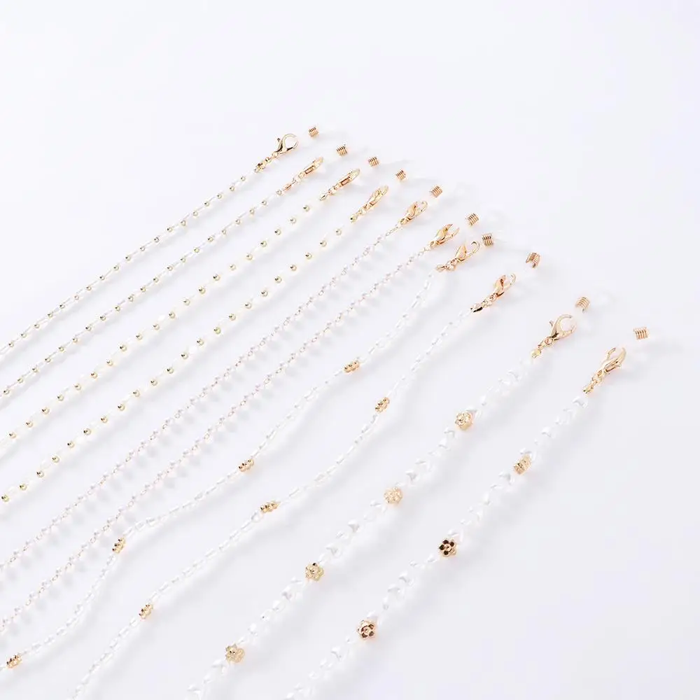 Holders Hold Straps Anti-lost For Women Eyewear Jewelry Men Face Mask Necklace Pearl Chain Reading Glasses Chain Glasses Clips - 5