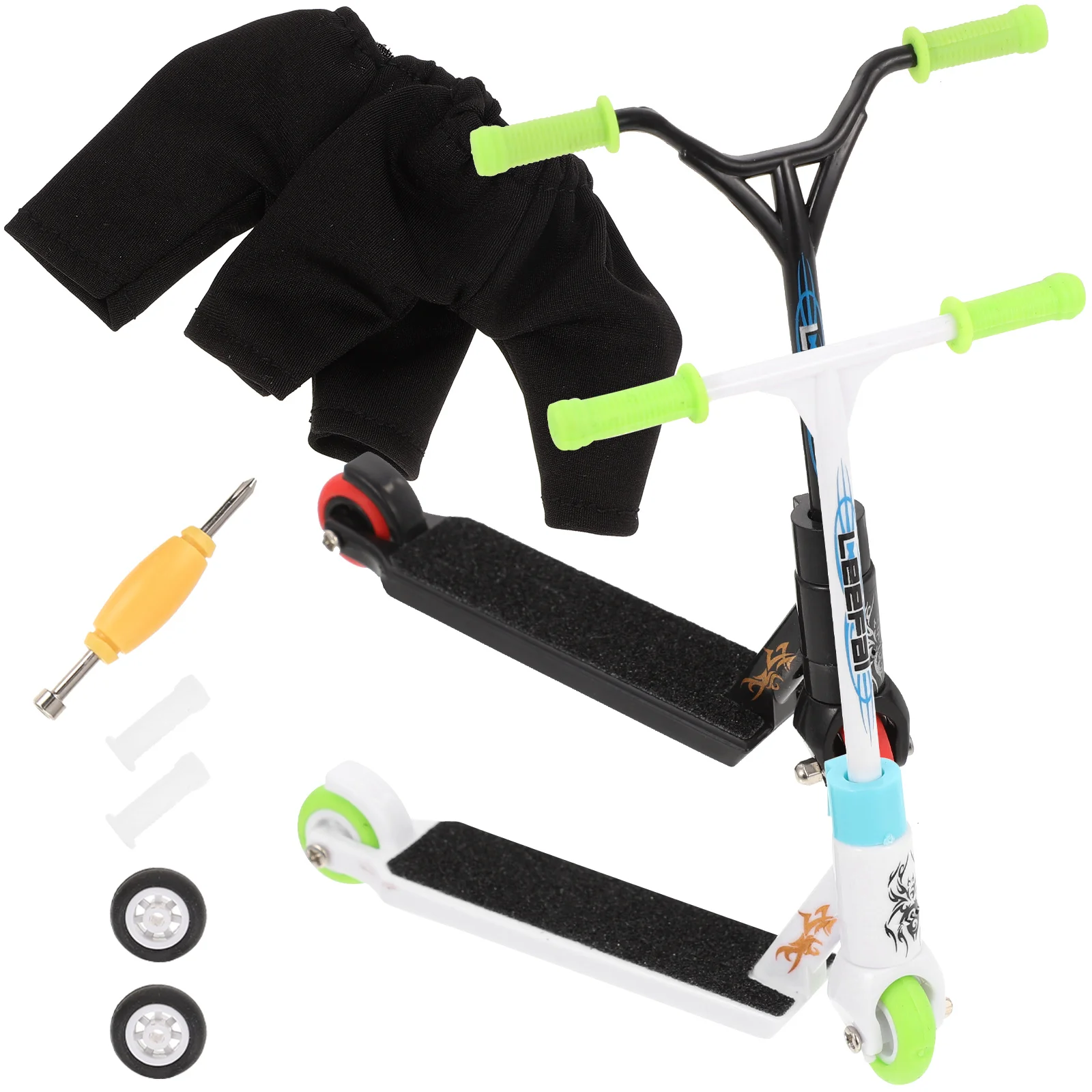 어린이용 미니 핑거 미세 모터 기술, 작은 스쿠터 플라스틱 천, 2 세트