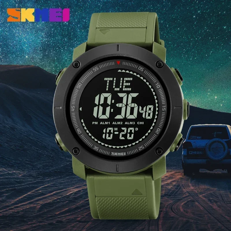 SKMEI 2095 Compass Digital Watch for Men Military Waterproof Shockproof Sports Camouflage Mens Wristwatches 1793 Reloj Hombre