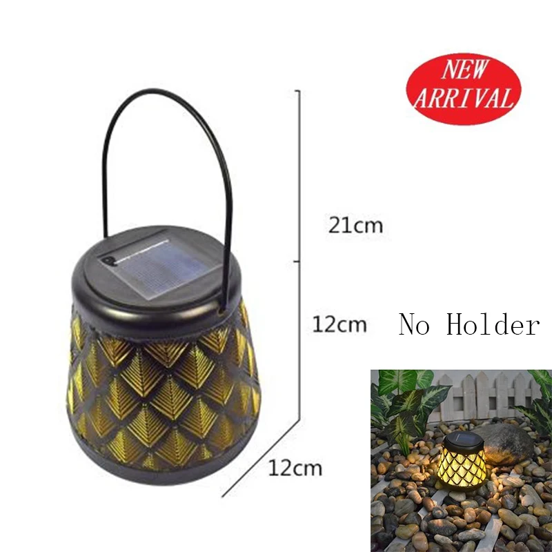 Watering Can Hanging Solar Powered Lantern Outdoor Garden Art Light LED Decor Metal Waterfall String Lights for Patio Yard Pathw solar lights Solar Lamps